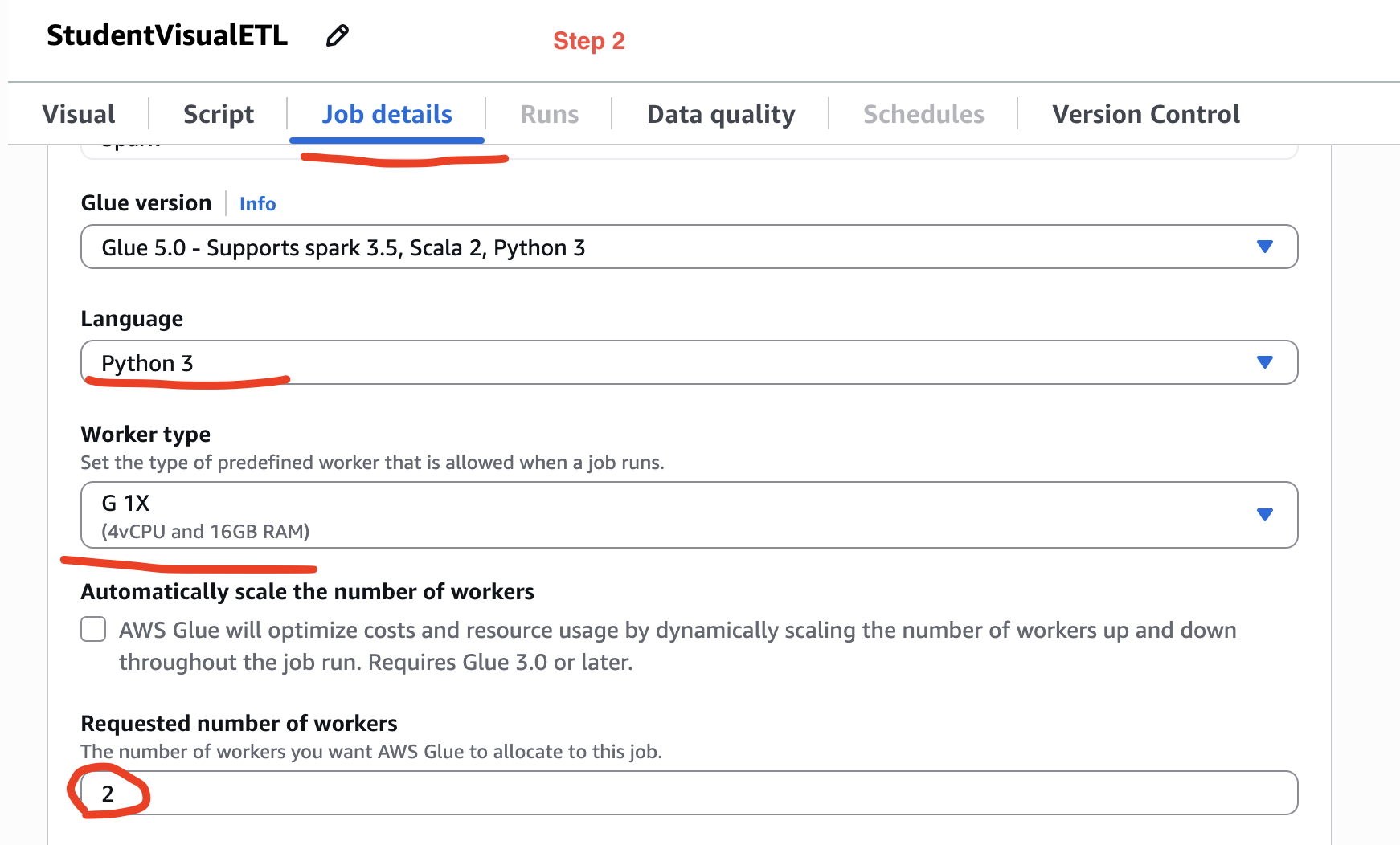AWS ETL step2