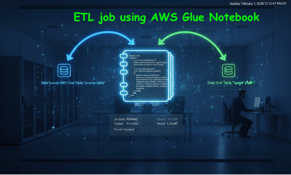 ETL job using Glue notebook