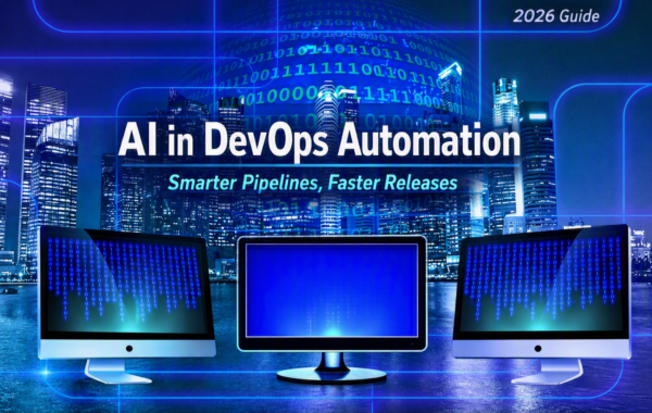 AI in DevOps automation pipeline illustration