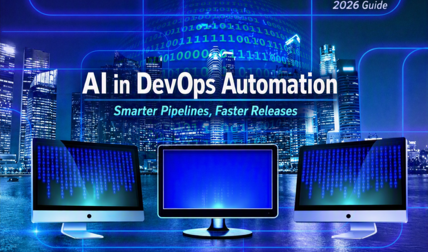 AI in DevOps automation pipeline illustration