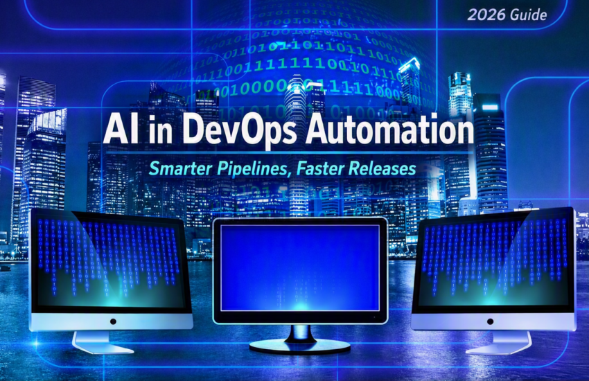 AI in DevOps automation pipeline illustration