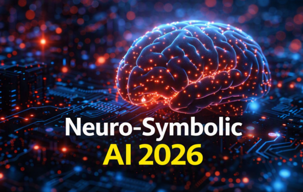 Neuro-Symbolic AI 2026 blog feature image with glowing brain and circuits